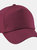 Plain Unisex Junior Original 5 Panel Baseball Cap - Burgundy - Burgundy