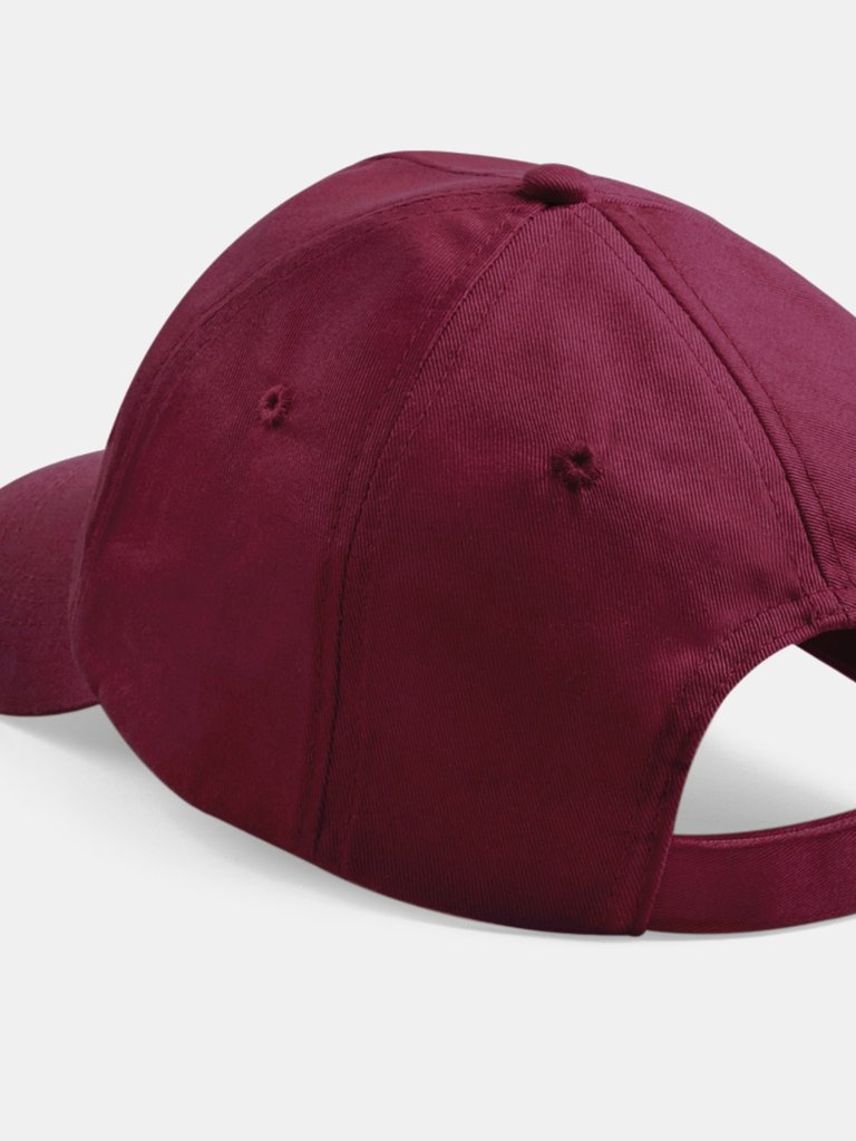 Plain Unisex Junior Original 5 Panel Baseball Cap - Burgundy