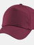 Plain Unisex Junior Original 5 Panel Baseball Cap - Burgundy