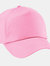 Plain Unisex Junior Original 5 Panel Baseball Cap - Classic Pink - Classic Pink