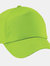 Plain Unisex Junior Original 5 Panel Baseball Cap (Lime Green) - Lime Green