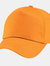 Plain Unisex Junior Original 5 Panel Baseball Cap - Orange