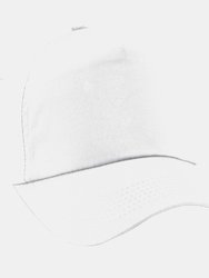 Plain Unisex Junior Original 5 Panel Baseball Cap - White - White