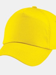 Plain Unisex Junior Original 5 Panel Baseball Cap - Yellow