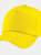 Plain Unisex Junior Original 5 Panel Baseball Cap - Yellow