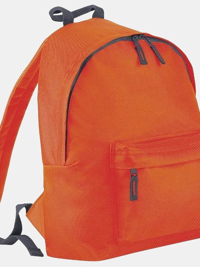 Beechfield Rucksack Childrens Junior Big Boys Fashion School Backpack Bag - Orange/Graphite Grey product
