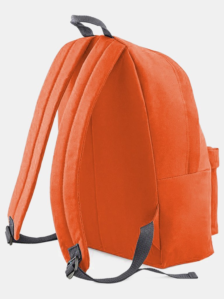 Rucksack Childrens Junior Big Boys Fashion School Backpack Bag - Orange/Graphite Grey