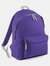 Rucksack Childrens Junior Big Boys Fashion School Backpack Bag - Purple/Light Grey - Purple/Light Grey