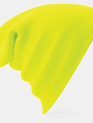 Soft Feel Knitted Winter Hat - Fluorescent Yellow