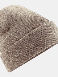 Soft Feel Knitted Winter Hat - Heather Oatmeal