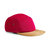 Suede Peak 5 Panel Baseball Cap - Chilli Red - Chilli Red