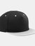 Unisex 5 Panel Contrast Snapback Cap (Pack of 2) - Black/ Grey - Black/ Grey