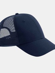 Unisex Adult 6 Panel Recycled Trucker Cap - French Navy - French Navy