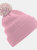 Unisex Adult Beanie - Dusky Pink/Off White - Dusky Pink/Off White