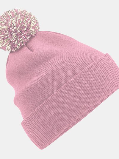Beechfield Unisex Adult Beanie - Dusky Pink/Off White product