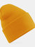 Unisex Adult Original Turned Up Cuff Beanie - Mustard - Mustard