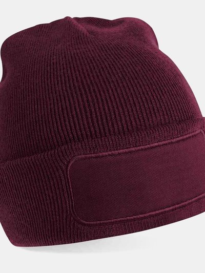 Beechfield Unisex Adult Patch Beanie - Burgundy product