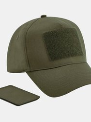 Unisex Adult Removable Patch Baseball Cap - Military Green
