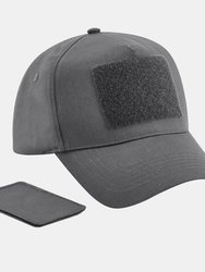 Unisex Adult Removable Patch Baseball Cap - Graphite Grey