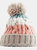 Unisex Adults Corkscrew Knitted Pom Pom Beanie Hat - Milkshake Mix