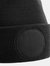 Unisex Circular Patch Cuffed Beanie - Black