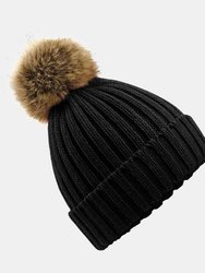 Unisex Cuffed Design Winter Hat - Black - Black