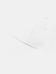 Unisex Low Profile Heavy Cotton Drill Cap / Headwear - White - White