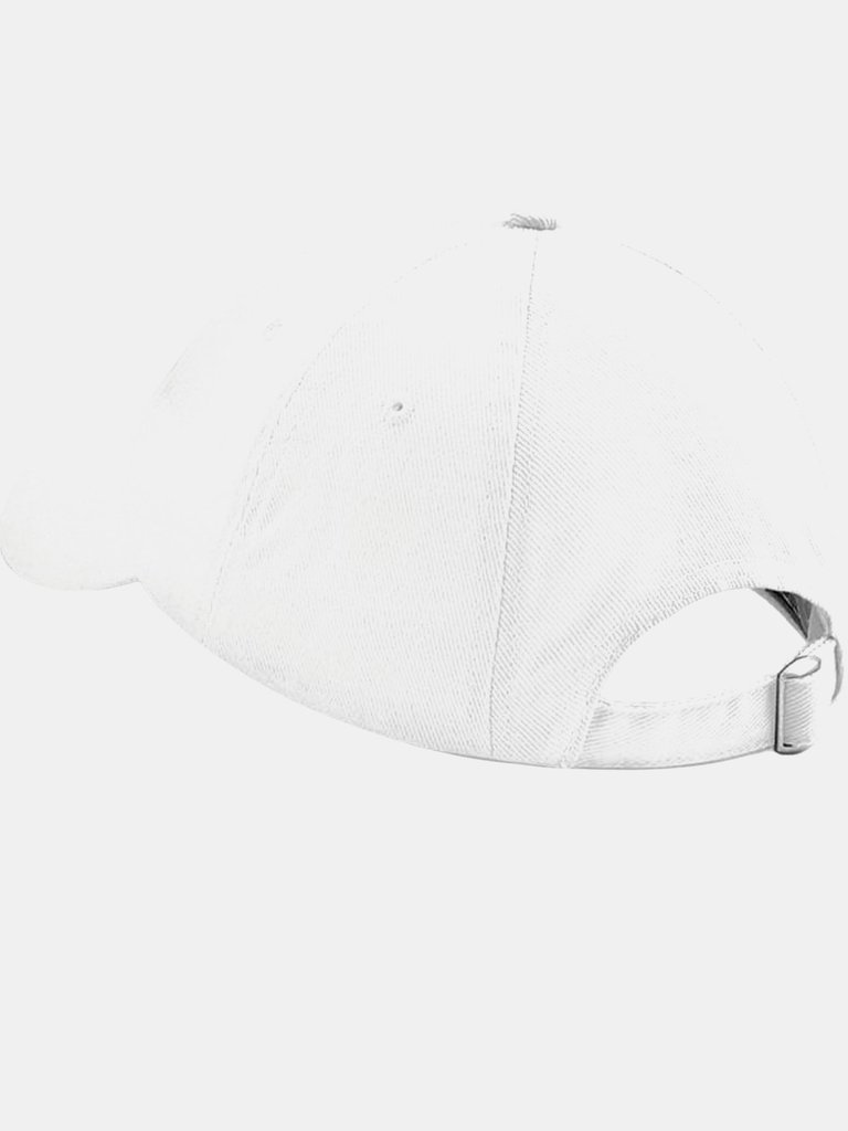 Unisex Low Profile Heavy Cotton Drill Cap / Headwear - White