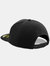 Unisex Original Flat Peak Snapback Cap - Black/ Black/ Black