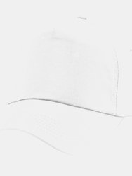 Unisex Plain Original 5 Panel Baseball Cap Pack Of 2 - White