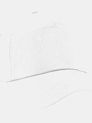 Unisex Plain Original 5 Panel Baseball Cap Pack Of 2 - White - White