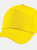 Unisex Plain Original 5 Panel Baseball Cap - Yellow