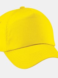Unisex Plain Original 5 Panel Baseball Cap - Yellow - Yellow