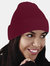 Unisex Plain Winter Beanie Hat / Headwear Ideal For Printing - Burgundy