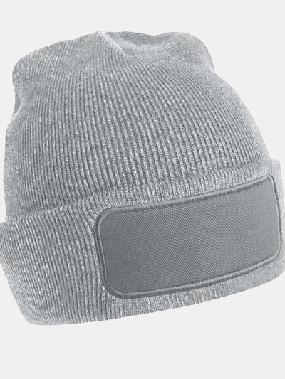 Beechfield Unisex Plain Winter Beanie Hat / Headwear Ideal For Printing - Heather Grey product