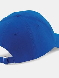 Unisex Pro-Style Heavy Brushed Cotton Baseball Cap/Headwear - Bright Royal