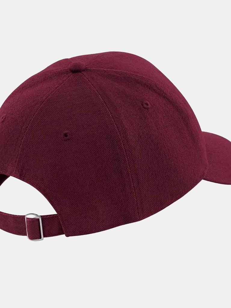 Unisex Pro-Style Heavy Brushed Cotton Baseball Cap / Headwear - Burgundy