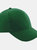 Unisex Pro-Style Heavy Brushed Cotton Baseball Cap / Headwear - Forest Green - Forest Green