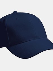 Unisex Pro-Style Heavy Brushed Cotton Baseball Cap/Headwear Pack Of 2 - French Navy - French Navy