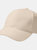 Unisex Pro-Style Heavy Brushed Cotton Baseball Cap/Headwear Pack Of 2 - Stone