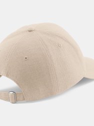 Unisex Pro-Style Heavy Brushed Cotton Baseball Cap/Headwear Pack Of 2 - Stone