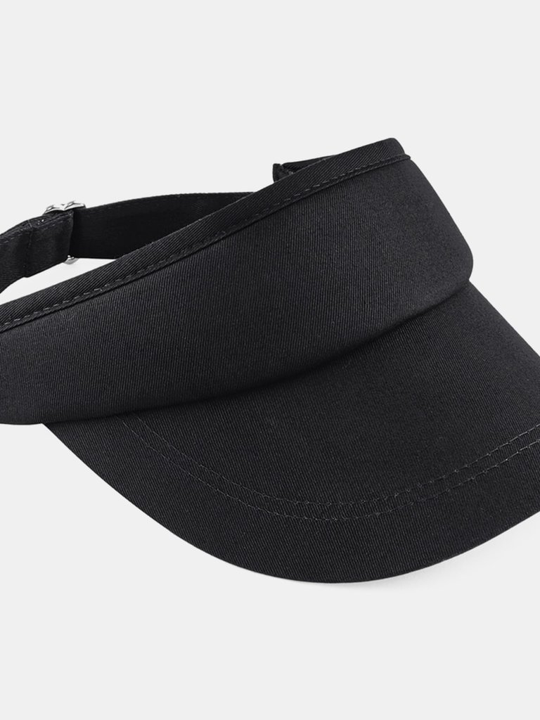 Unisex Sports Visor / Headwear - Pack Of 2 - Black - Black