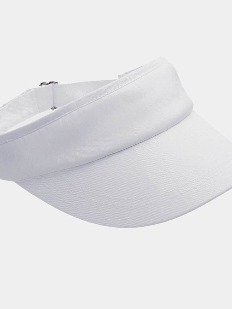 Unisex Sports Visor / Headwear - White - White