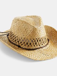 Unisex Straw Cowboy Hat - Natural