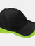 Unisex Teamwear Competition Cap Baseball/Headwear - Black/Lime Green - Black/Lime Green