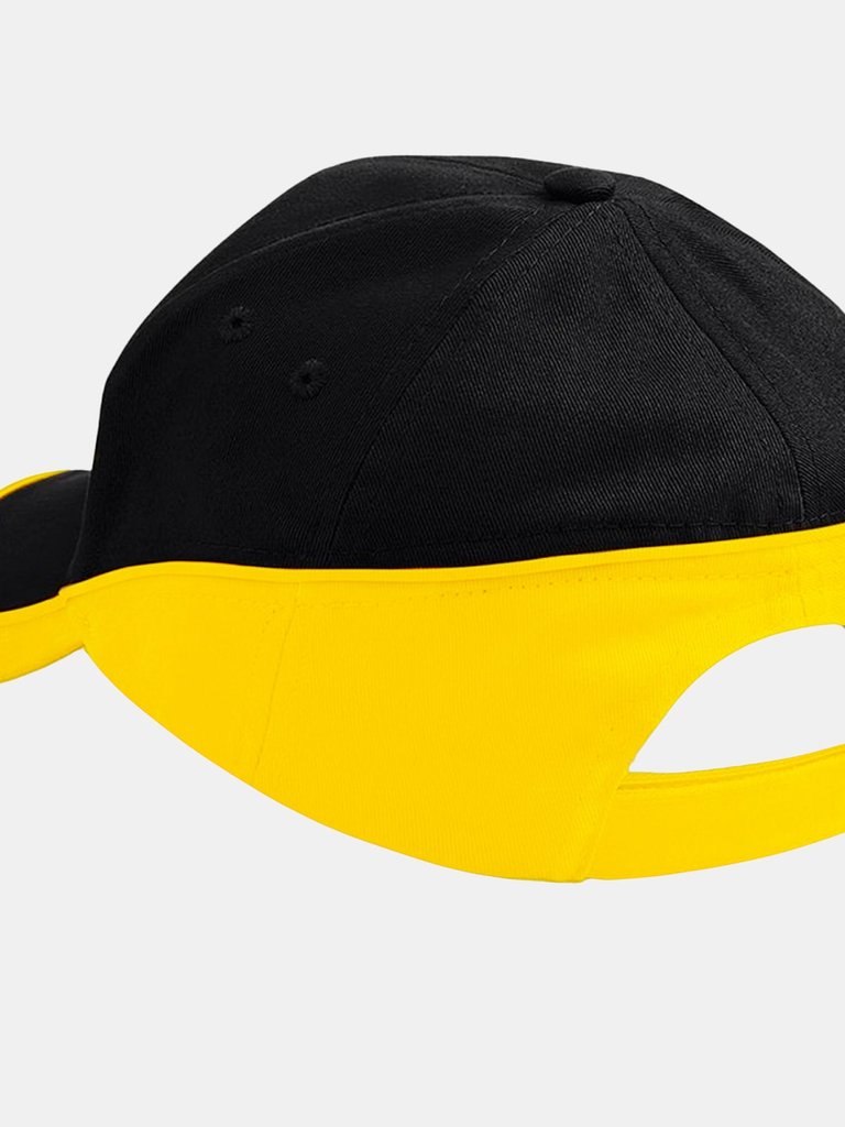 Unisex Teamwear Competition Cap Baseball / Headwear - Black/Yellow