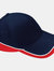 Unisex Teamwear Competition Cap Baseball / Headwear - French Navy/Classic Red - French Navy/Classic Red