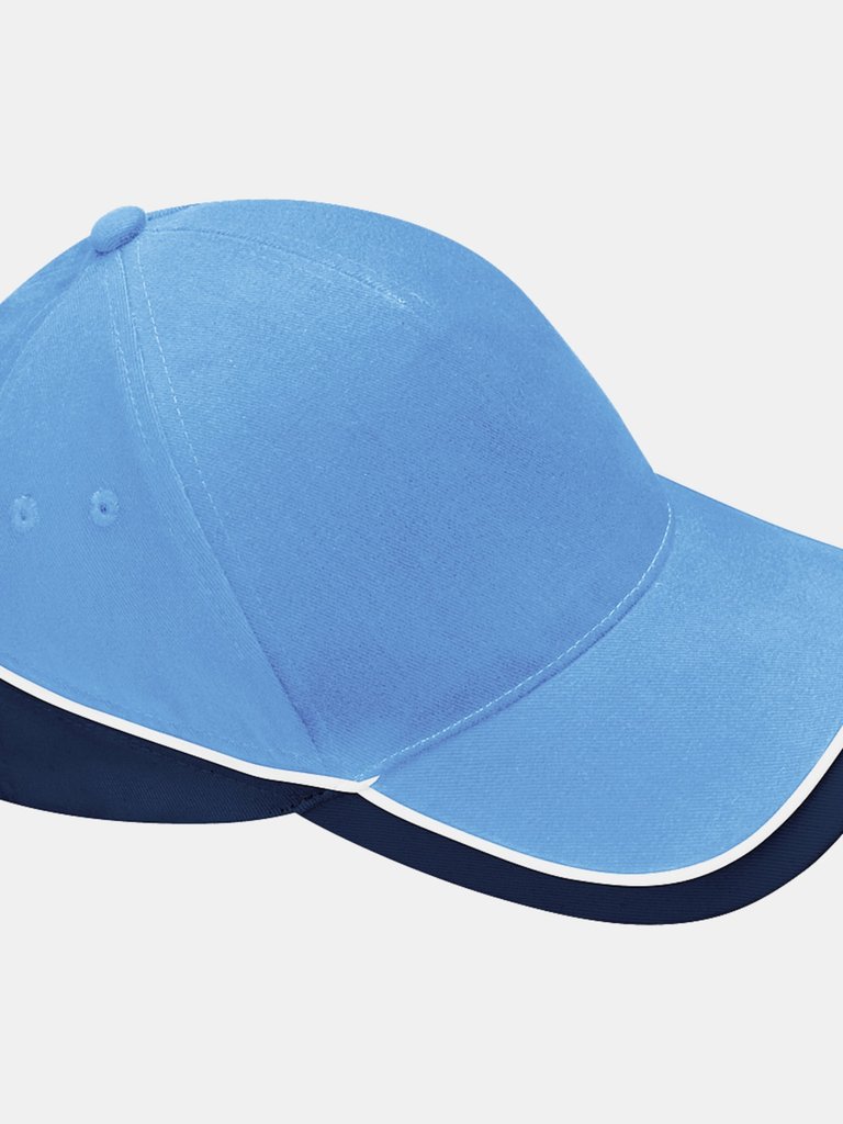 Unisex Teamwear Competition Cap Baseball / Headwear Pack Of 2 - Sky/French Navy - Sky/French Navy