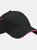 Unisex Ultimate 5 Panel Contrast Baseball Cap With Sandwich Peak - Black/Fuchsia - Black/Fuchsia