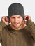 Unisex Winter Chunky Ribbed Beanie Hat - Charcoal